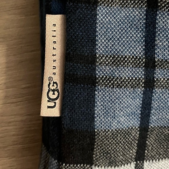 NWT UGG Kalib Sherpa lined Flannel Bath Robe - Picture 3 of 9